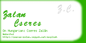 zalan cseres business card